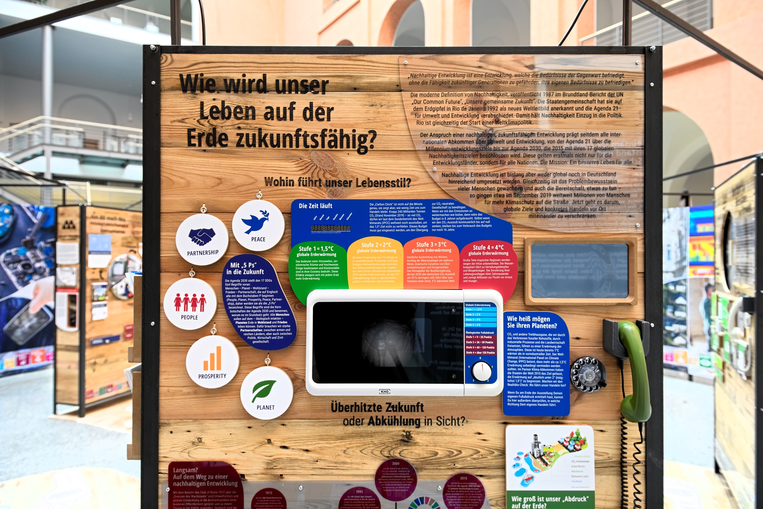 Ausschnitt aus der Wanderausstellung zu nachhaltiger Transformation
